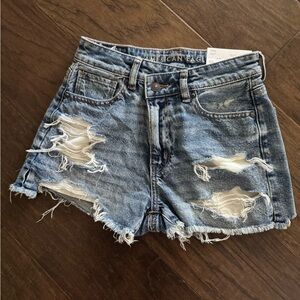 American Eagle Outfitters Distressed Blue Jean Shorts
